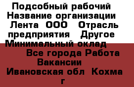 Подсобный рабочий › Название организации ­ Лента, ООО › Отрасль предприятия ­ Другое › Минимальный оклад ­ 22 500 - Все города Работа » Вакансии   . Ивановская обл.,Кохма г.